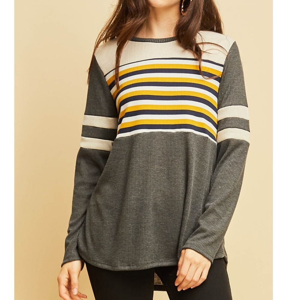 Striped Thermal Top